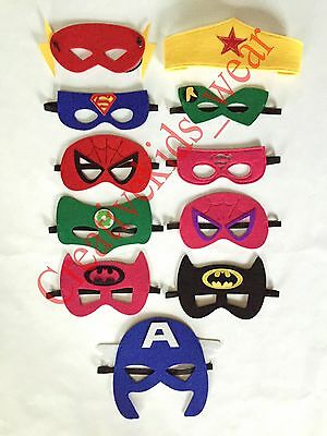 Superhero Mask Kids Costume Play Hero Dress Up Unisex  One Size Fits All **new**