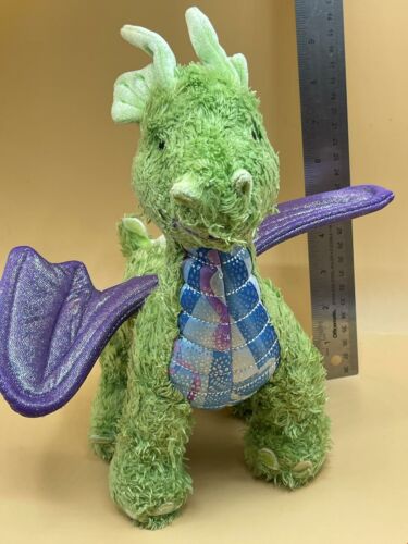 Melissa & Doug Green & Purple Dragon 10" Plush Stuffed Animal Toy