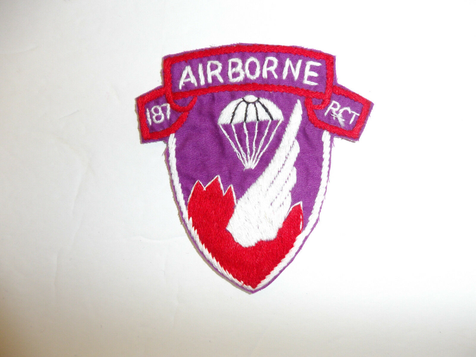 B1200 Korea Us Army Airborne 187th Rct Regimental Combat Team Airborne Silk R8e