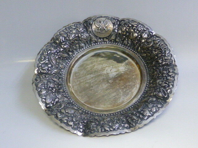 Vintage 800 Fine Silver Indonesian Yogya Bowl Gifted To Bangladesh Ambassador