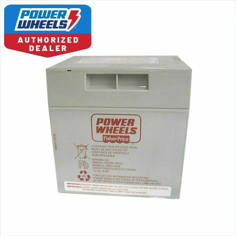 Power Wheels 12 Volt Battery 00801-0638 Genuine Full 1 Year Wrnty Free Shipping