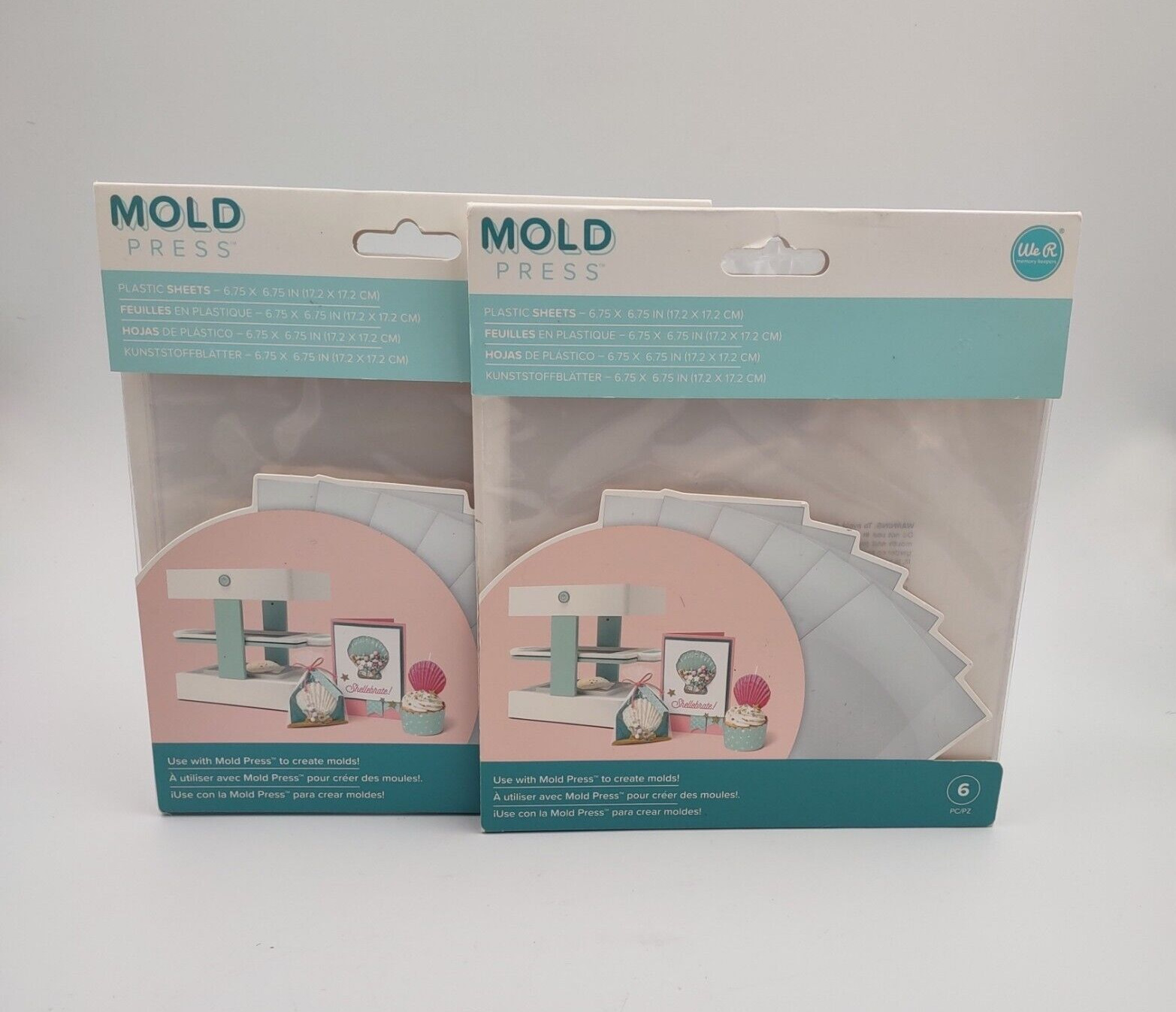 2x We R Memory Keepers Mold Press Plastic Sheets Refill Packs 6 Count Each New