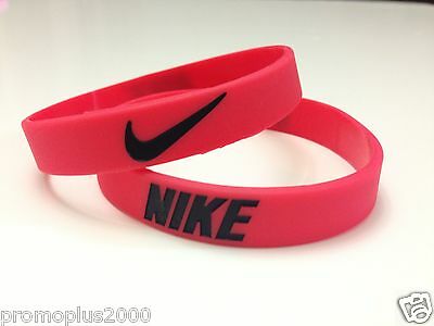 Nike Sport Baller Band Silicone Rubber Bracelet Wristband Red/black