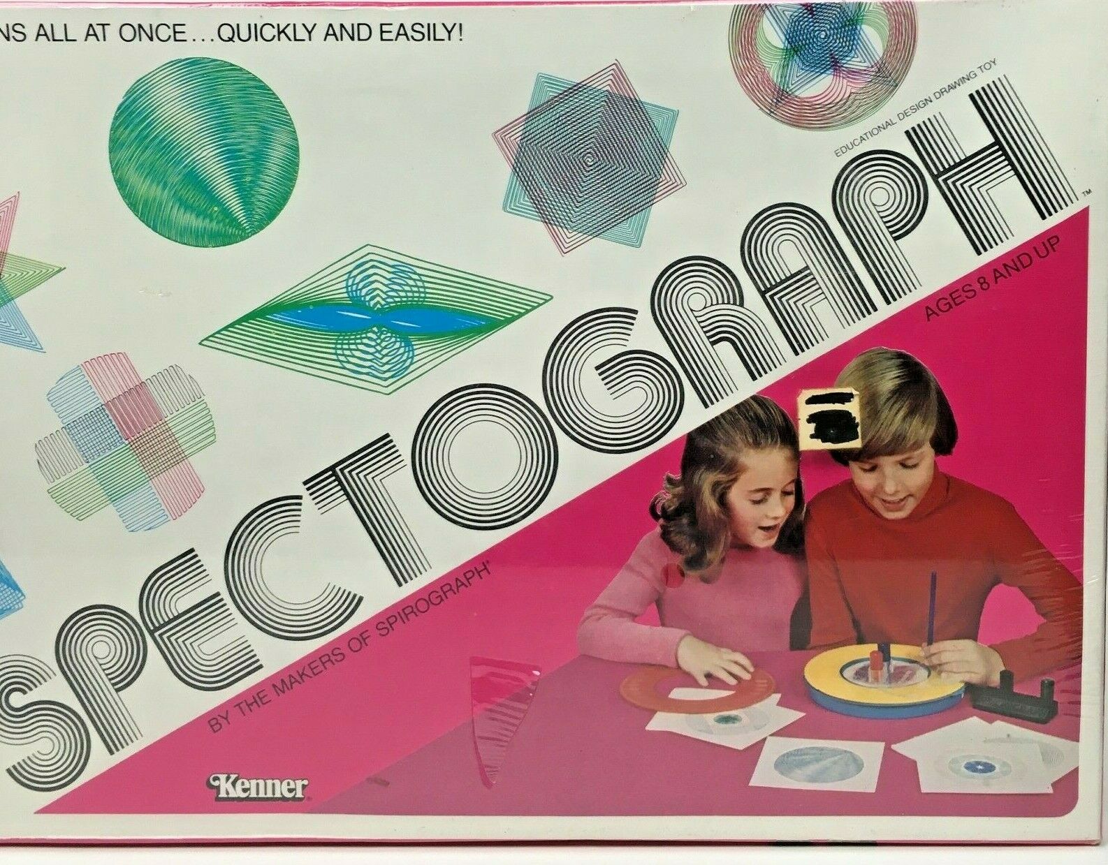 Vintage Kenner Spectograph Educational Design Drawing Toy Spirograph 1979 New