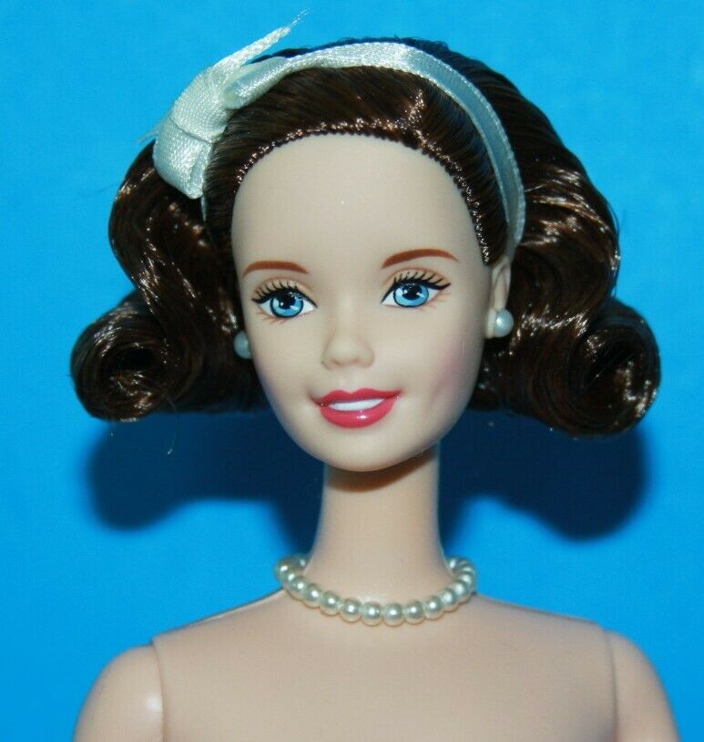 Barbie Teenage Marlo Flip Curl Nude Doll Pearls Necklace Earrings Vintage Repro